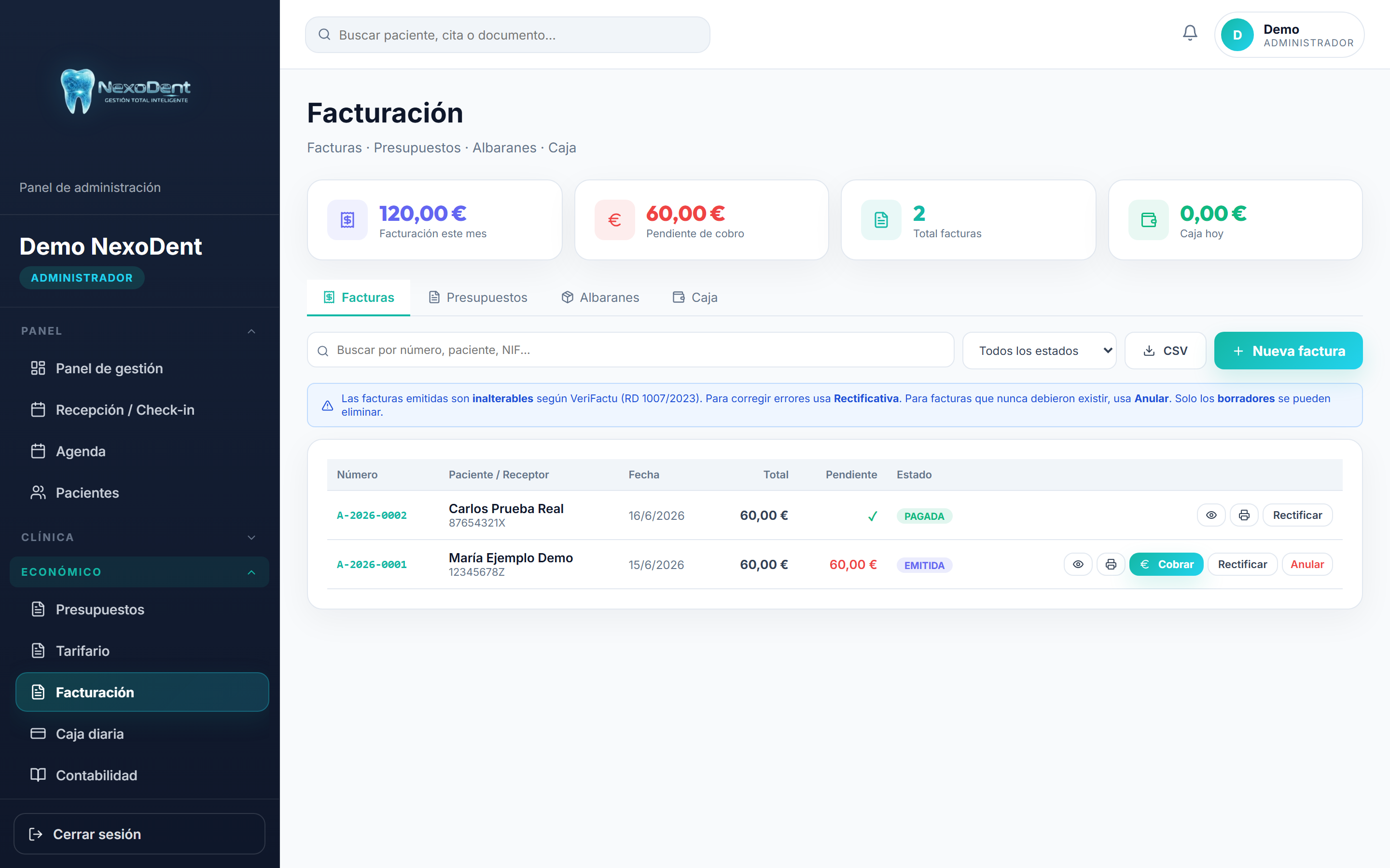 Facturación VeriFactu